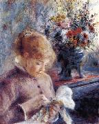 Pierre-Auguste Renoir Feune Femme cousant France oil painting artist